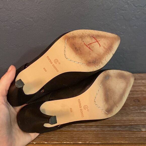 COPY - Corso Como Womens Craz Suede Pointed Toe Ankle Strap Classic, Black, Siz… - Picture 5 of 6